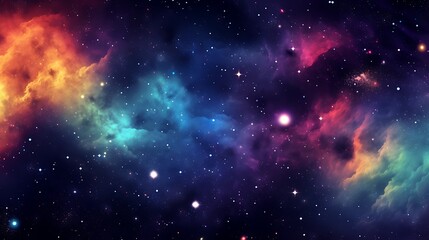 Cosmic Nebula Colorful Starscape Celestial Wonders