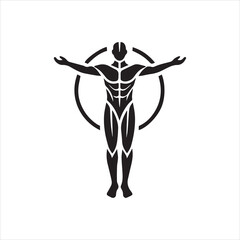 illustration of a person body vector