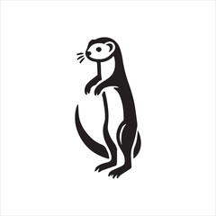 illustration of a Mongoose Silhouette Vector
