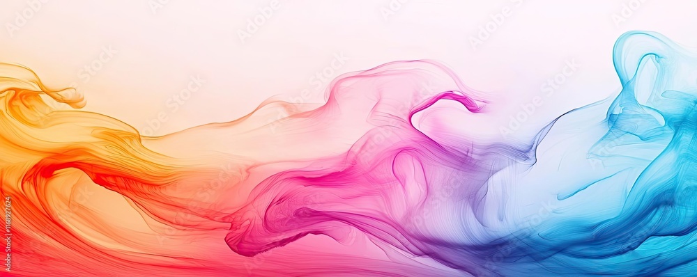 Poster ink abstract background concept. colorful smoke swirling together, creating an abstract and vibrant 