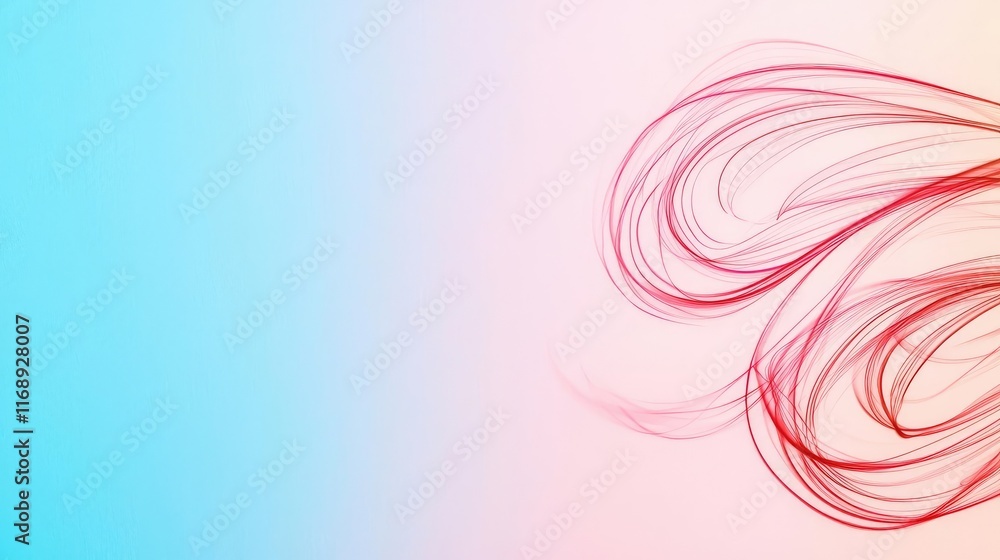 Poster ink abstract background concept. abstract design featuring elegant red swirls on a soft gradient bac