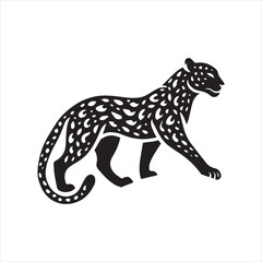 black panther on a white