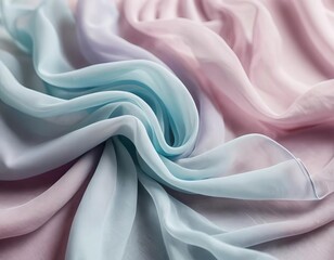 Obraz premium An abstract background of soft, flowing fabric in shades of blue and purple