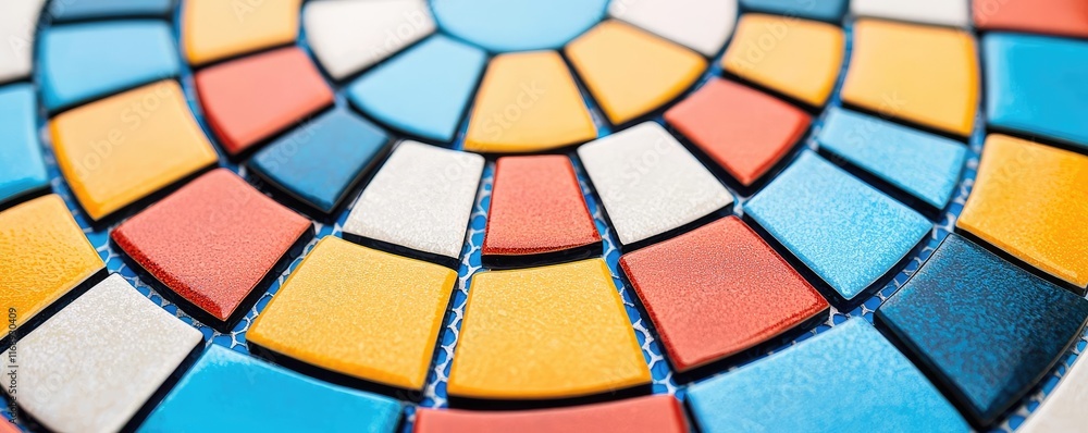 Poster mosaic abstract background idea. a vibrant mosaic pattern featuring floral elements in assorted colo