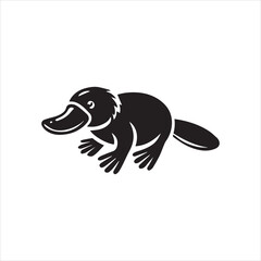illustration of a Monochrome Platypus
