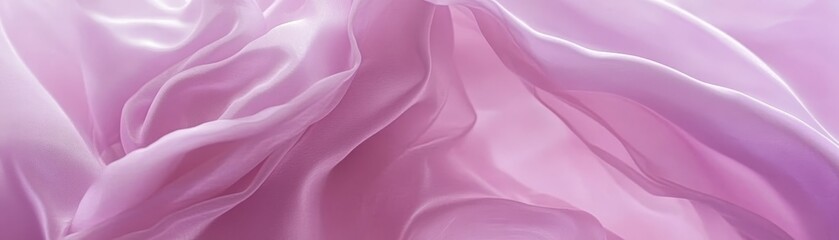 Obraz premium Luxurious pink silk fabric background, smooth elegant texture for abstract design and fashion