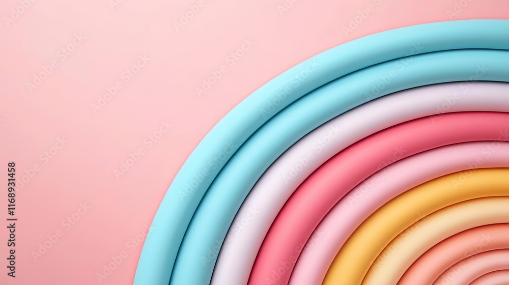 Poster rainbow abstract background concept. colorful abstract background featuring smooth, curved lines in 