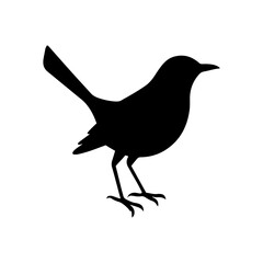 Bird wren silhouette vector illustration design on white background.