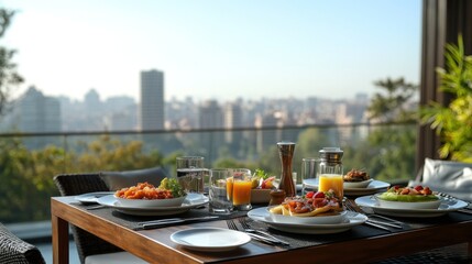 Fototapeta premium Breakfast with a View