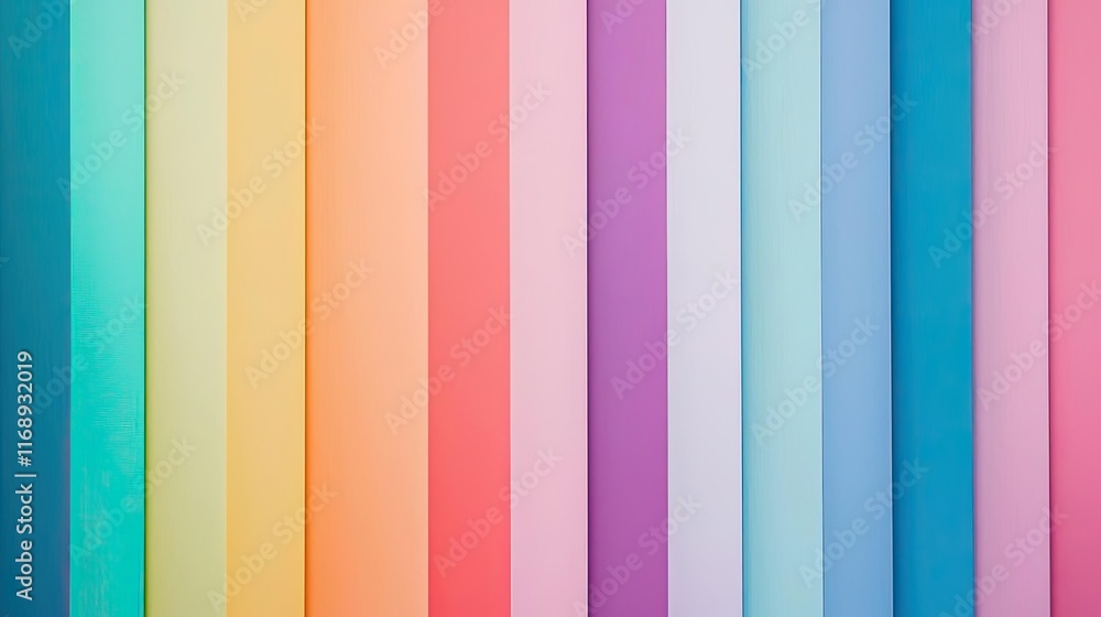 Poster rainbow abstract background concept. vibrant colored paper strips create a visually appealing abstra