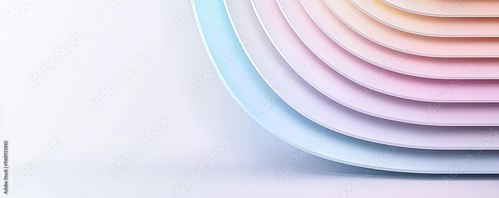 Poster rainbow abstract background concept. pastel colored layers create a smooth, soothing visual effect f