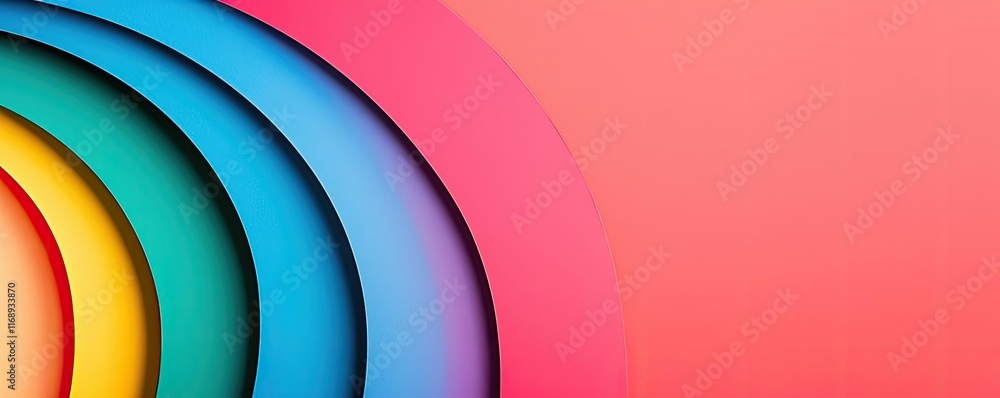 Poster rainbow abstract background concept. vibrant abstract background with layered colors creating a soot