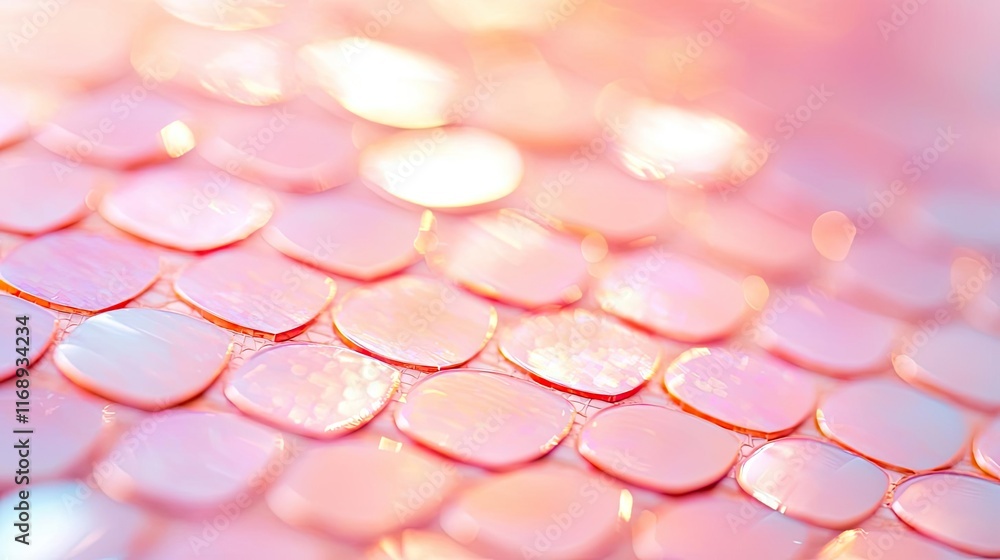 Poster mosaic abstract background idea. close-up view of shiny pink scales, showcasing a colorful and delic