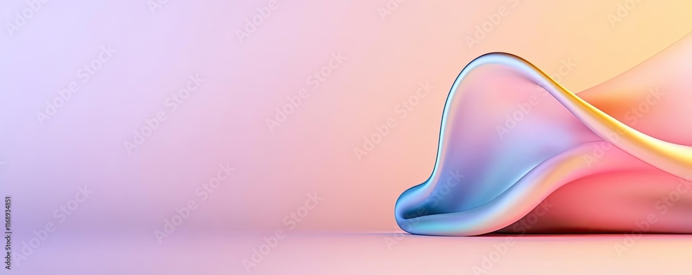 Poster rainbow abstract background concept. a smooth, colorful wave abstract design blending soft hues and 