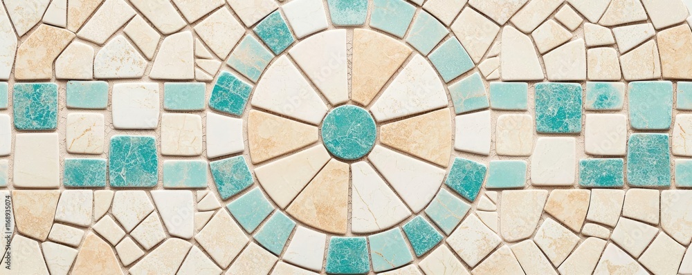 Poster mosaic abstract background idea. a colorful mosaic design featuring intricate patterns and vibrant c
