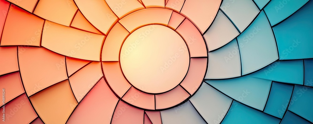 Poster mosaic abstract background idea. colorful abstract design with geometric shapes and soft gradients f