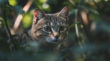A Wild Cat in the Forest