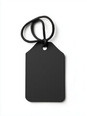 Minimalist Black Name Tag Design with Rounded Edges