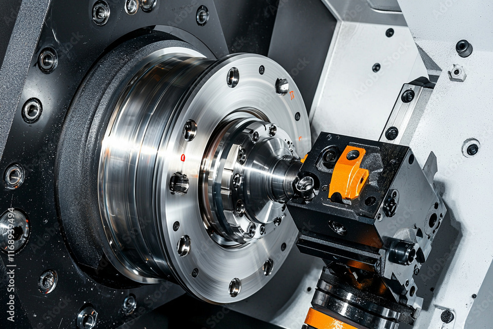 Poster lathe operator for precision machining