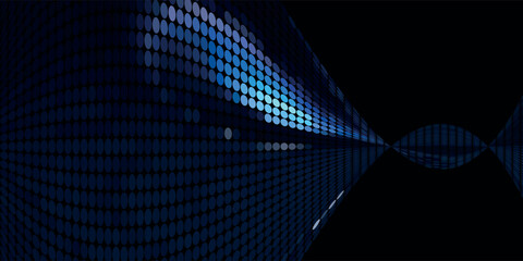 Light Blue, Yellow vector banner with circles, spheres. Abstract spots. Background of Art bubbles in halftone style with colored gradient.