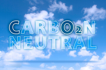CARBON NEUTRALITY CONCEPT AGAINST A CLOUDY SKY - European Union sets new climate law: net-zero...