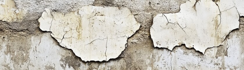 Distressed wall texture, peeling paint closeup for vintage backgrounds and design projects