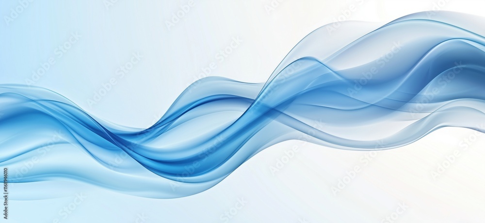 Aufkleber abstract blue wave background design with smooth flowing lines and gradients, creating a sense of mo