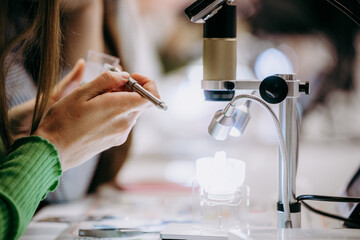 Studenci stomatologii ćwiczą na szczęce prosiaka © rozentuzjazmowany