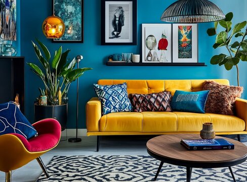 Eclectic interior design combines various styles and influences for a unique look.