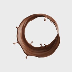Chocolate Milk splash 3d realistic