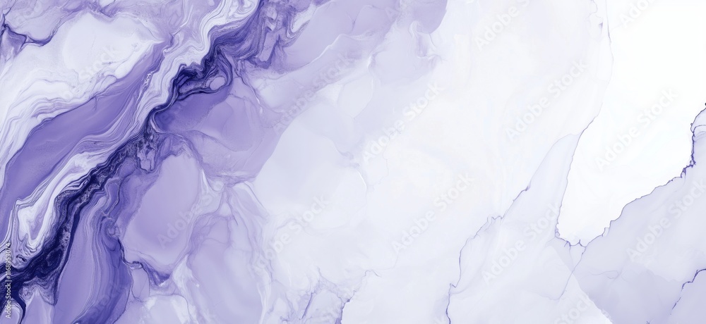 Poster abstract purple fluid art with swirling patterns and soft gradients, showcasing elegant hues and tex
