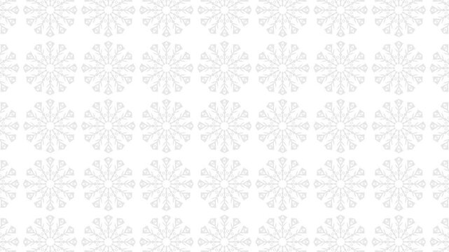 seamless white floral pattern on white background motion.
