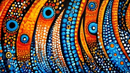 Vibrant Background Showcasing Indigenous Patterns