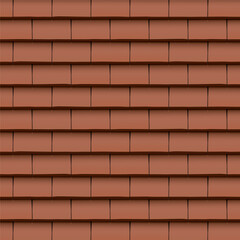 Seamless vector pattern of roof tiles arranged in horizontal rows, creating a clean, repetitive texture perfect for backgrounds, architectural designs, and construction projects