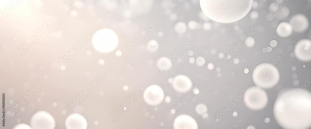 Aufkleber abstract white background with soft white particles floating around blur the slow motion white bokeh