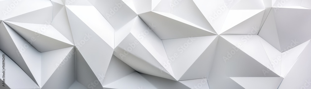 Poster abstract 3d white background with triangular shapes for modern and minimalist designs