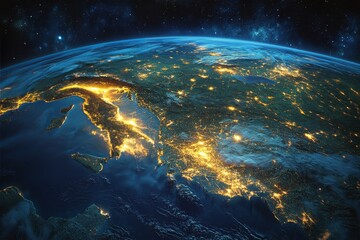 Stunning view of Earths atmosphere illuminated by natural phenomena