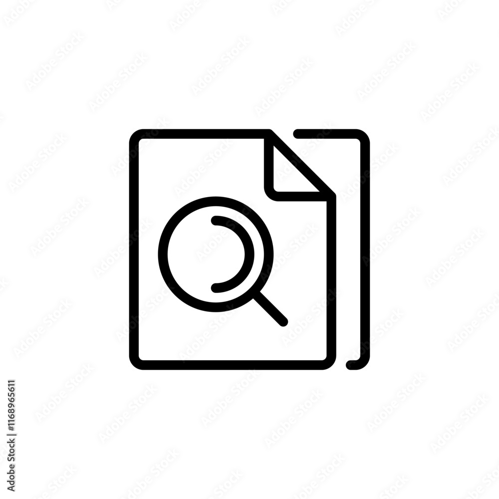 Poster document review line icon. linear style sign for mobile concept and web design. outline vector icon.