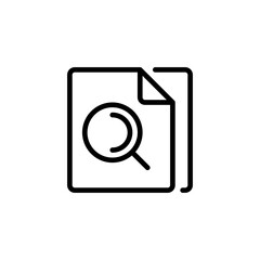 Document Review Line Icon. linear style sign for mobile concept and web design. Outline vector icon.