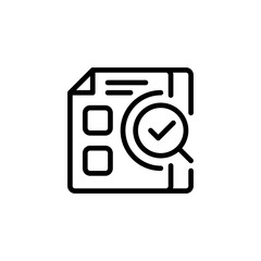 Audit Checklist Line Icon. linear style sign for mobile concept and web design. Outline vector icon.