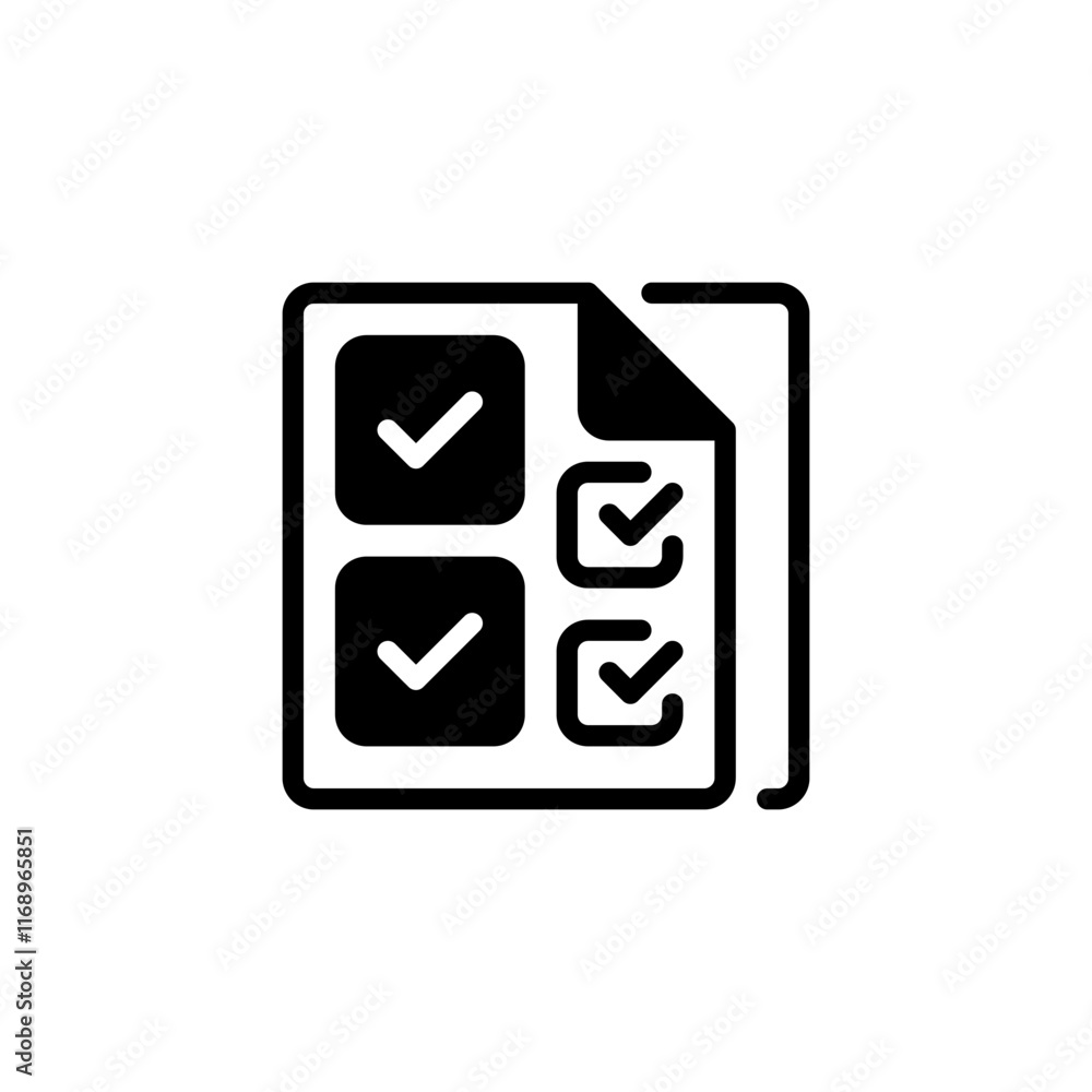 Poster checklist line icon. linear style sign for mobile concept and web design. outline vector icon.