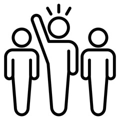leadership single icon