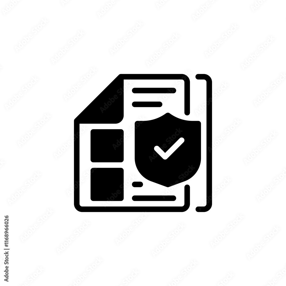 Poster security check line icon. linear style sign for mobile concept and web design. outline vector icon.
