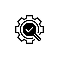 Machine Inspection Line Icon. linear style sign for mobile concept and web design. Outline vector icon.