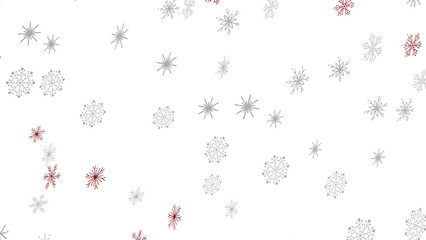 Festive Snow Drift: Captivating 3D Illustration of Descending Christmas Snowflakes