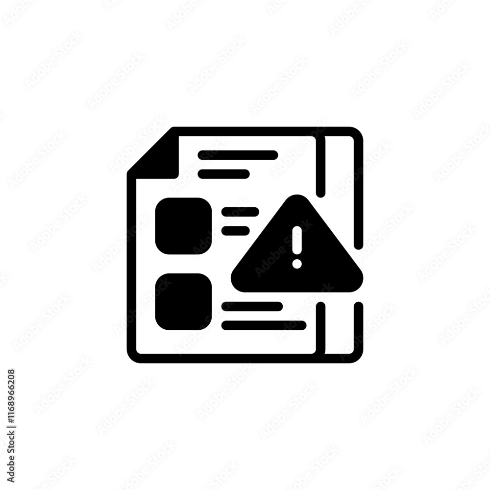 Poster error report line icon. linear style sign for mobile concept and web design. outline vector icon.