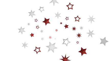 A dark background with numerous stars of varying sizes and shades of red and white, creating an abstract and celestial pattern.