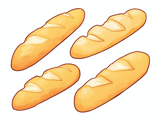 Four Yummy Baguettes