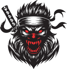 Fierce Ninja Mask with Aggressive Look