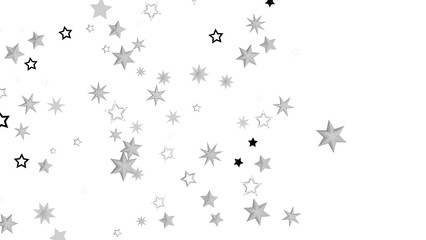 Naklejka premium Sparkling Stars on Black Background